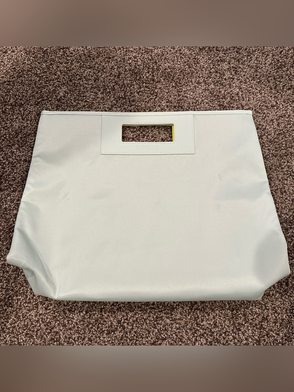 Clinique Green Cutout Handle Tote